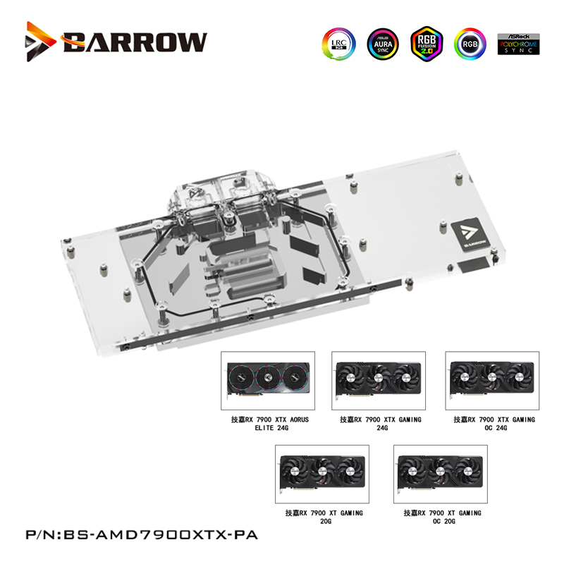Barrow GPU Water Block For Gig - Rx 7900 Xt 20Gb 评论和价格